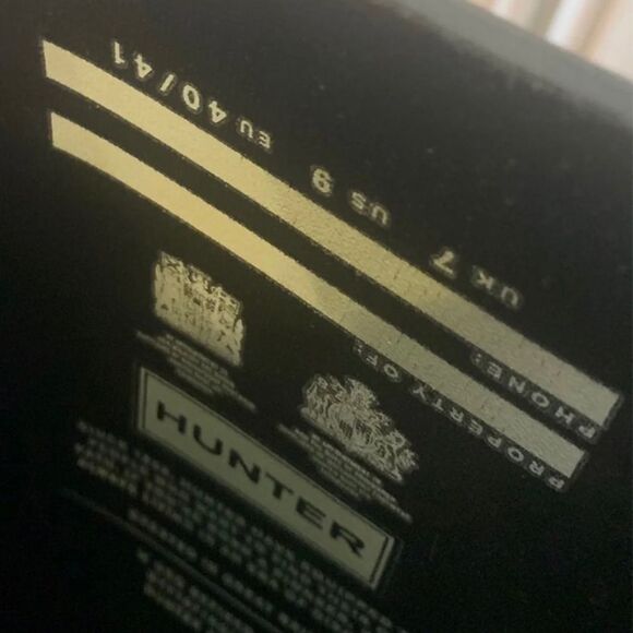 Hunter Women's Original Classic Tall Rain Boot's - Rubber - Black Matte G/A Sz 9 - Picture 4 of 7